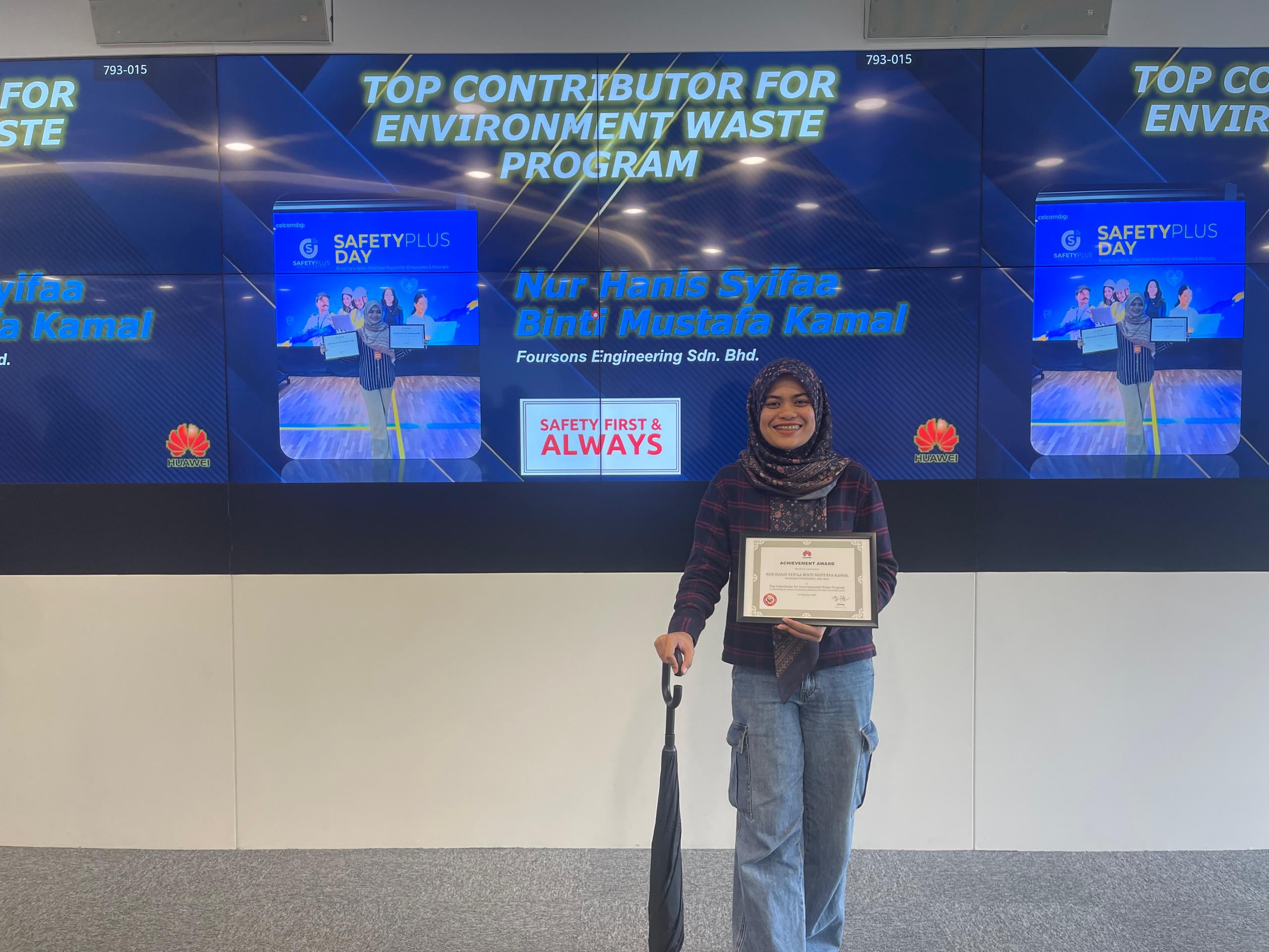 Read more about the article HUAWEI – Achievement Awards – Top Contributor for Environmental Waste Program, 31 December 2024